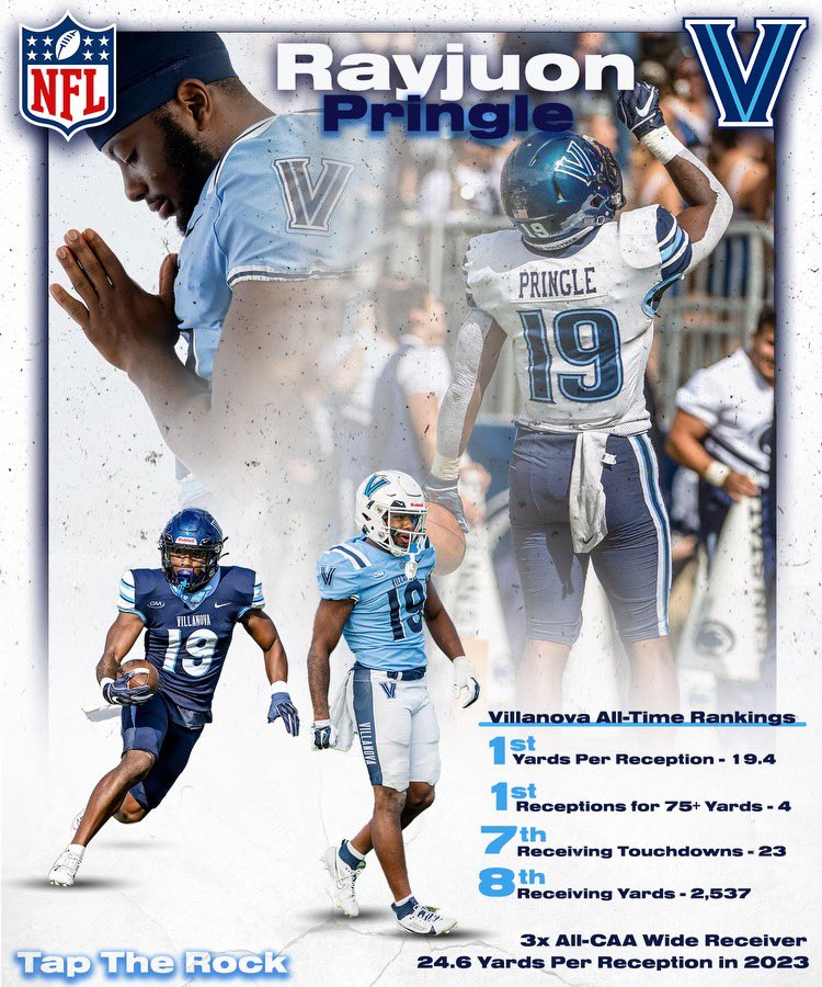 I would like to give all glory to God he controls all things and without him none of this will be possible. I would like to thank Ola Adams and the Villanova coaching staff for believing in me and helping me reach the next level. I will be entering the 2024 Nfl draft! #Godfirst