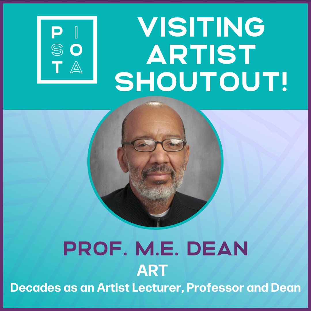 PISOTACCPS's tweet photo. Professor M.E. Dean, one of our exceptional Visiting Artists at PISOTA, has spent nearly three decades as a lecturer, professor, dean, and artist. He brings extensive knowledge and passion to our creative community. https://t.co/aZIy5DBRxA