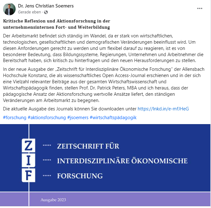 𝐊𝐫𝐢𝐭𝐢𝐬𝐜𝐡𝐞 𝐑𝐞𝐟𝐥𝐞𝐱𝐢𝐨𝐧 𝐮𝐧𝐝 𝐀𝐤𝐭𝐢𝐨𝐧𝐬𝐟𝐨𝐫𝐬𝐜𝐡𝐮𝐧𝐠 𝐢𝐧 𝐝𝐞𝐫
𝐮𝐧𝐭𝐞𝐫𝐧𝐞𝐡𝐦𝐞𝐧𝐬𝐢𝐧𝐭𝐞𝐫𝐧𝐞𝐧 𝐅𝐨𝐫𝐭- 𝐮𝐧𝐝 𝐖𝐞𝐢𝐭𝐞𝐫𝐛𝐢𝐥𝐝𝐮𝐧𝐠  
Hier geht es zum Artikel  jsoemers.de/blog/