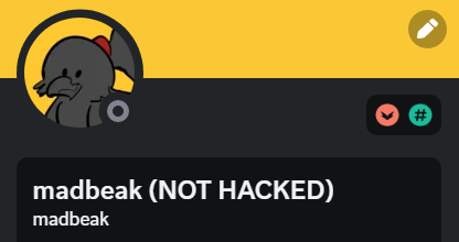 madbeakart's tweet photo. 2 months later i got my discord account back!
Ill probably never use that again, but at least my friends are safe now! https://t.co/bdMNA9Ho0P