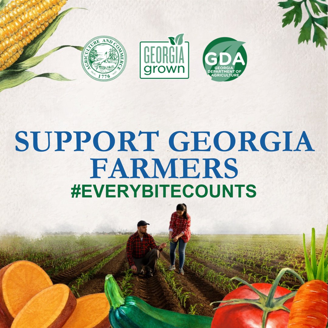🍓🥦 Every Bite Counts! Join us in spreading awareness about the power of buying local, in-season produce in Georgia. Supporting our farmers means boosting local economies and nurturing our communities. Let's make a difference together! #EveryBiteCounts #GeorgiaGrown🌽🍑