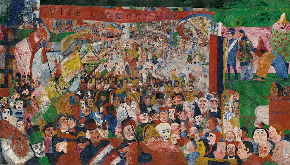 twistopherrobin's tweet image. For the true believer, stigmatization is validation.

#Art “Christ’s Entry into Brussels in 1889” by #JamesEnsor