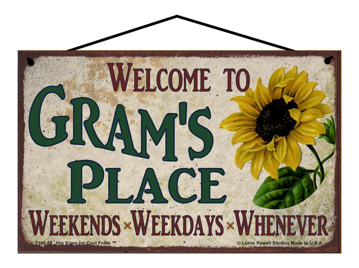 Gift for Gram?

Welcome to Gram's Place Sign!

Get this on Amazon: 
buff.ly/48mIigK 

#Amazon #UniqueGifts #Gram #SunflowerSigns #Grandma #GiftIdeas #WelcomeSigns