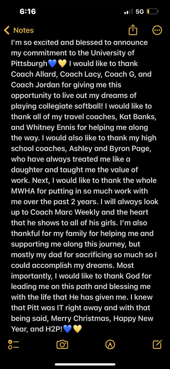 Nashville -&gt; Pittsburgh 💛💙 COMMITTED 👏 H2P <a href="/Pitt_SB/">Pitt Softball</a> <a href="/PITTcoachallard/">Jenny Allard</a> <a href="/Coach_LWood/">Lacy Schurr (Wood)</a> <a href="/gZeremenko21/">G</a> <a href="/Forever_Jordann/">Jordan Dail</a> @FPNationlGroves <a href="/TonyHoleman/">Tony Holeman</a> <a href="/MarcWeekly/">Marc Weekly</a> @DreamsinAction2 <a href="/_NCSathletics/">Nashville Christian Athletics</a> <a href="/byronthebald/">Byron Page</a> <a href="/MainStreetPreps/">Main Street Preps</a> <a href="/ExtraInningSB/">EXTRA INNING SOFTBALL</a> <a href="/BrenttEads/">Brentt Eads</a> <a href="/FuryPlatinum/">FuryPlatinumSoftballClub</a>