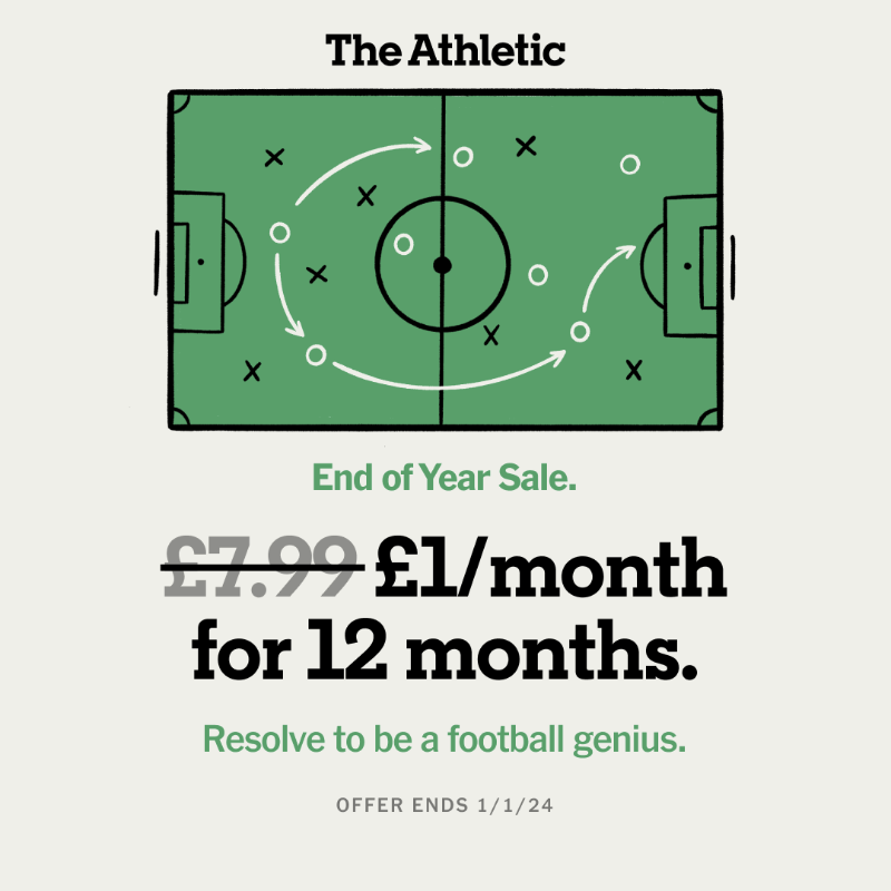 TheAthletic's tweet photo. Inside every pass, tackle and goal. With the latest stats and analysis The Athletic puts you inside football.
