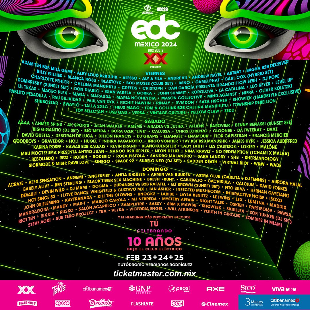 EDC Mexico lineup