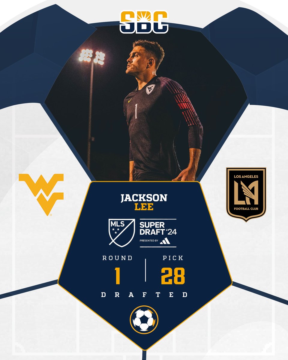 𝗟𝗢𝗢𝗞𝗜𝗡𝗚 𝗧𝗢 𝗟𝗘𝗘. Jackson Lee of @WVUMensSoccer played every minute in goal for the Mountaineers this season, setting a new Mountaineer goalkeeper record with 17 wins, including nine shutouts, seventh-most in the country. #SunBeltMSOC ☀️⚽
