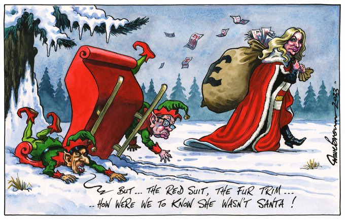 Dave Brown on #Sunak #Gove #RishiSunak #MichaelGove #MichelleMone #BaronessMone #PPEScandal #PPECorruption #ToryCorruption  – political cartoon gallery in London original-political-cartoon.com