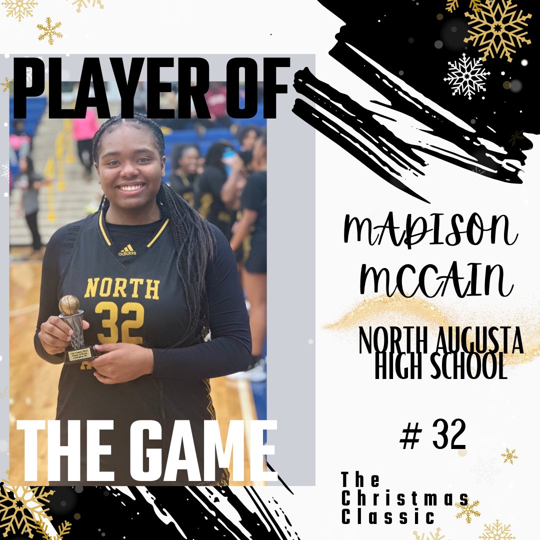 Christmas Classic (@christmasclass5) on Twitter photo Congratulations to <a href="/NALadyJacketsBB/">North Augusta High School Girls Basketball</a> on their win over <a href="/LexingtonWBB/">Lexington Womens Basketball</a> 47 - 30 to claim 3rd place in the Gold Division. Madison McCain of North Augusta is our Player of the Game! Congratulations to <a href="/NALadyJacketsBB/">North Augusta High School Girls Basketball</a> on their win over <a href="/LexingtonWBB/">Lexington Womens Basketball</a> 47 - 30 to claim 3rd place in the Gold Division. Madison McCain of North Augusta is our Player of the Game!