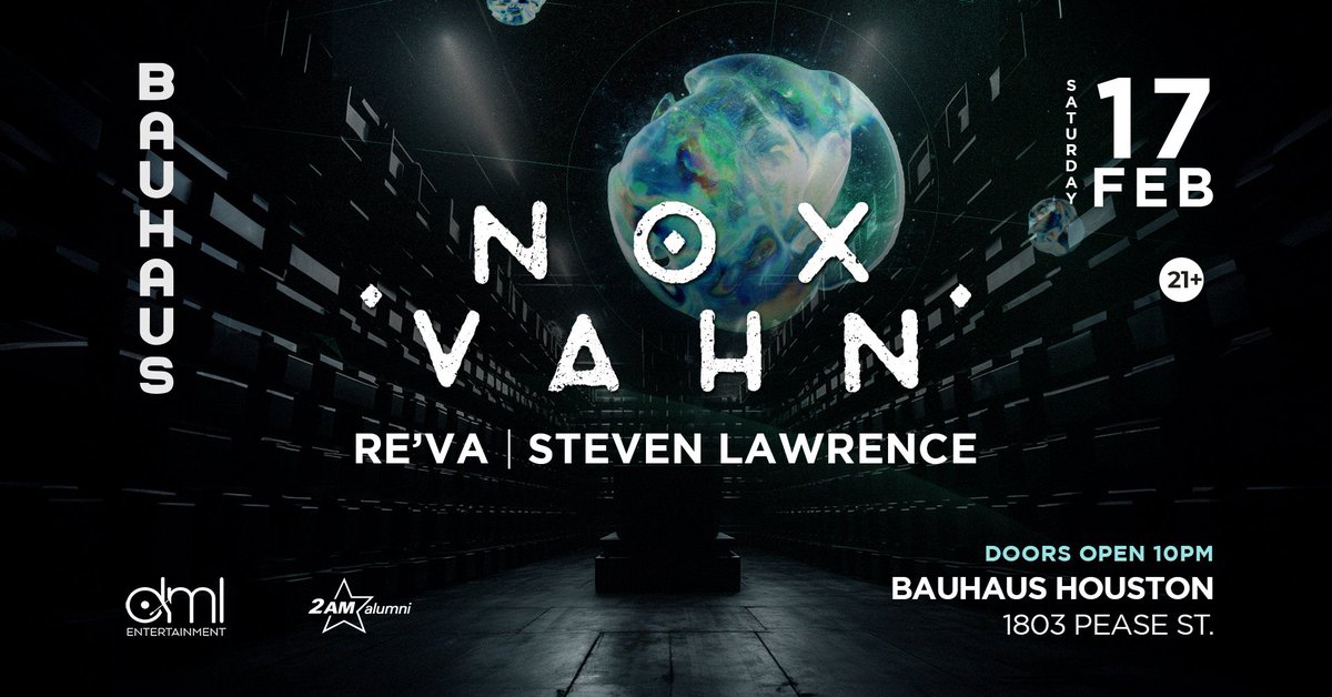 Incoming at Bauhaus Houston 🤠 On sale now: noxvahn2024.eventbrite.com/?aff=Nox