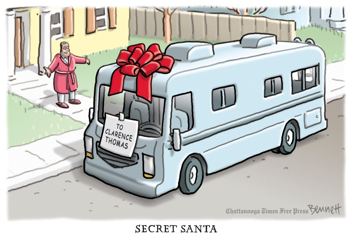 12/20/2023- Secret Santa #ClarenceThomas #SCOTUS #SCOTUSethics #JudicialEthics #Corruption tinyurl.com/2dbv3tt8
