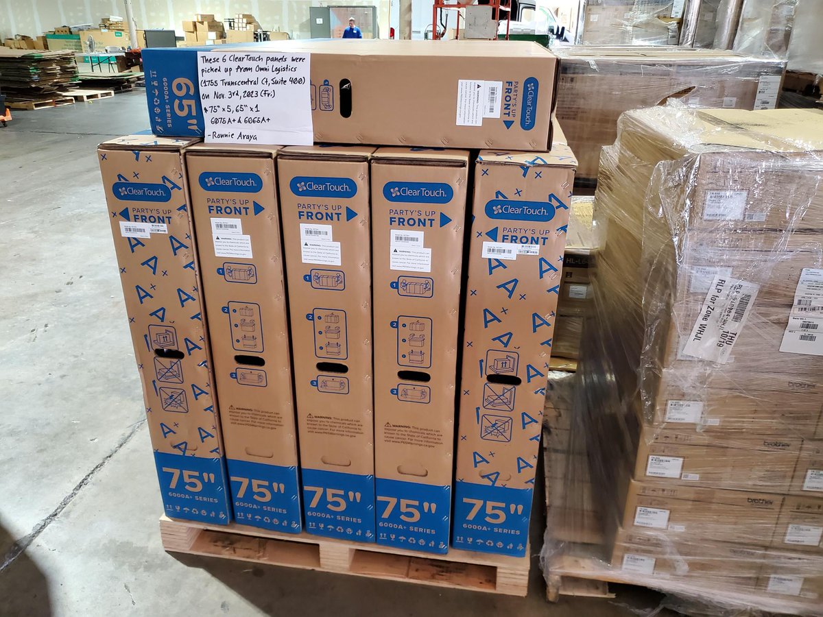 GAllen_Prime's tweet image. The @PrimeSystemsUS team is preparing more of the @GetClearTouch Touch A+ series #interactive displays for our K12 partners! 

#getcleartouch #interactdifferently #k12education #edla #edlacertified #primesystems #whitegloveservice  #trustedpartner