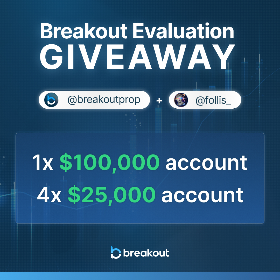 🎁 GIVEAWAY 🎁

Giving away 1 x $100,000 and 4 x $25,000 challenge accounts from <a href="/breakoutprop/">Breakout</a> ($2,000 value 💸)

To win, just:

a) follow <a href="/follis_/">フ ォ リ ス (in Dubai 🇦🇪)</a> + <a href="/breakoutprop/">Breakout</a> 
b) like + repost

Winners picked at the weekend

Good luck ❤️🎉