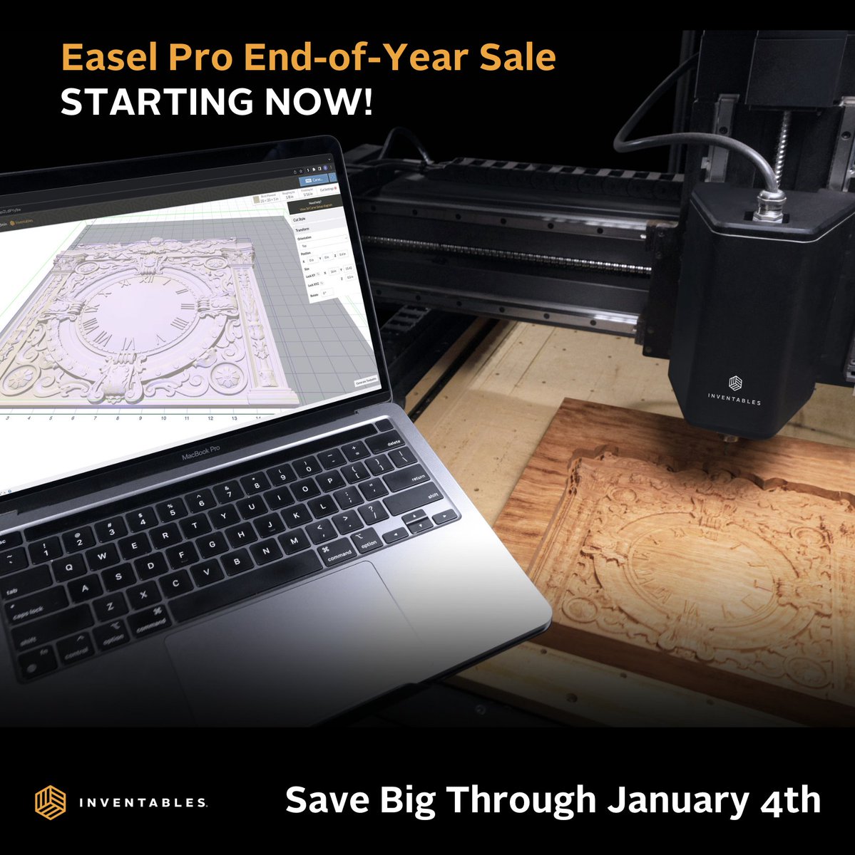 It's not too late for some Christmas shopping, for someone you love...or for you! Save 35% on Easel Pro memberships, both our 1 year and 3 year versions before the end of the year! inventables.com/products/easel…