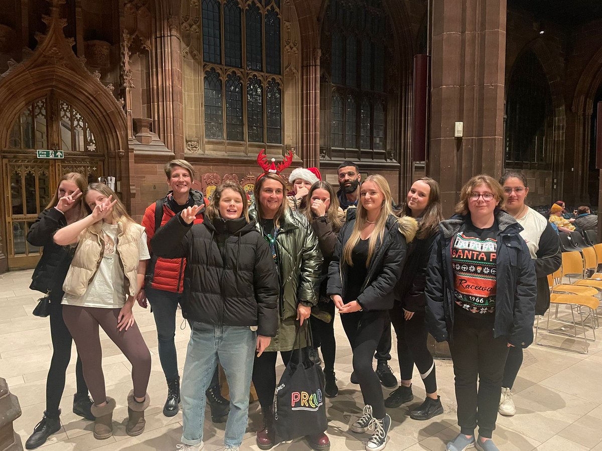 We had a great night last night with young people who came from across across Borough to the @TheProudTrust @LGBTfdn Festive Carol service at Mancehster Cathedral