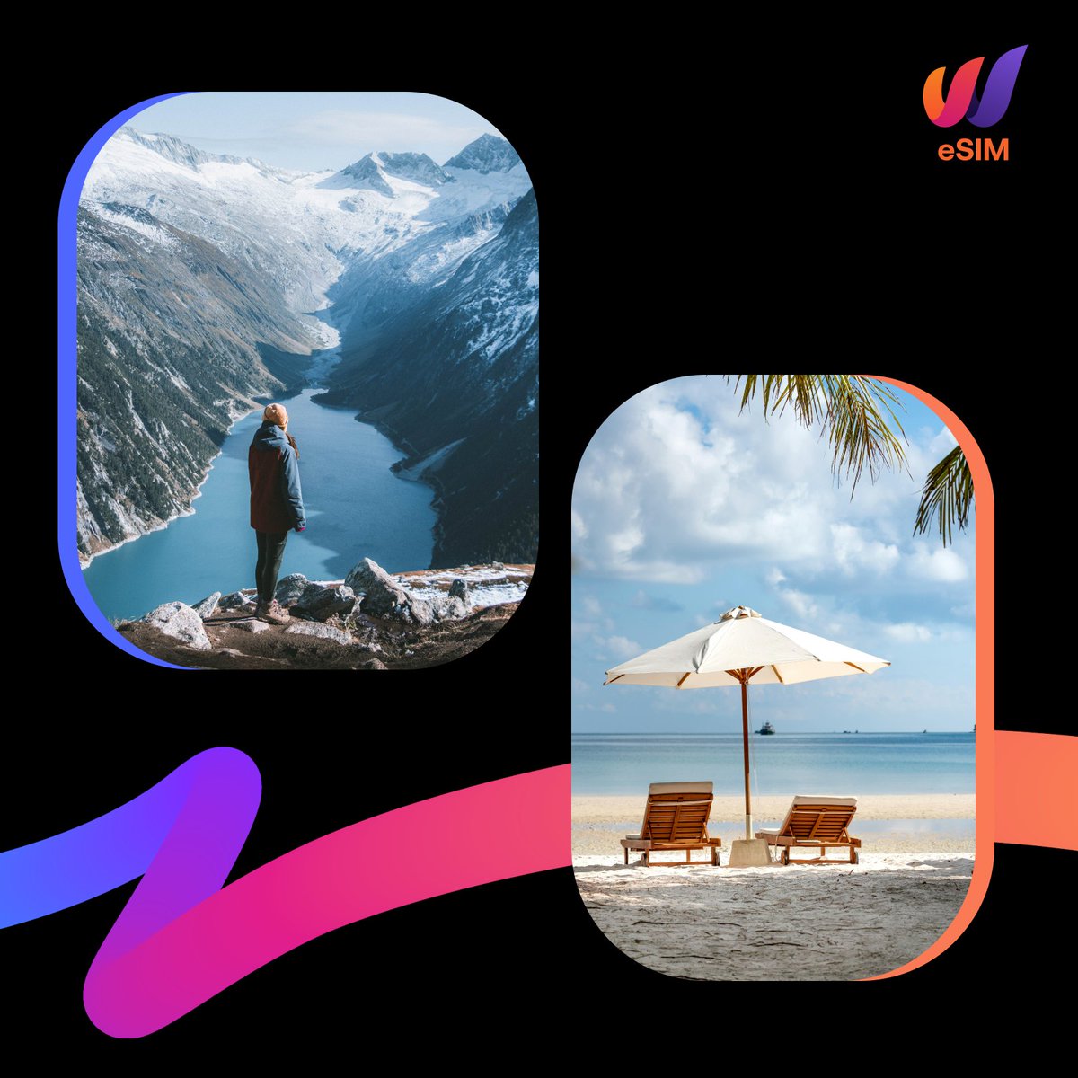 worldmobileesim's tweet image. 🗻 or 🏖️?

📲 Whether you&apos;re off to snowy mountains or sunny beaches, stay connected seamlessly with #WorldMobile eSIM.

Get started today 👉 esim.worldmobile.io

#eSIM #TravelTech #Connectivity