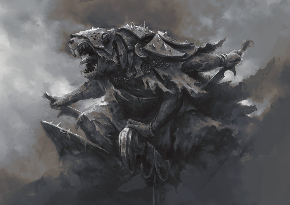Detail from a bigger skaven piece im working on 

#warhammer #GamesWorkshop #artistsoninstagram #totalwar #fantasy #WarhammerArt #oldworld #skaven