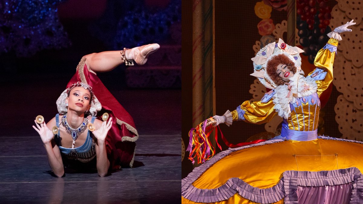 nycballet's tweet image. #NutcrackerNumbers There are 2 characters who actually play instruments onstage during George Balanchine&apos;s The Nutcracker®, contributing to the score: Coffee plays finger cymbals throughout her divertissement, and Mother Ginger brings hers home with a tambourine.