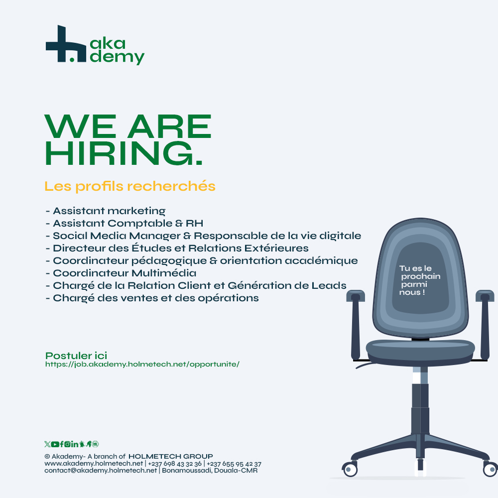 HMTAKADEMY's tweet image. Haka_Job_Alert
Tu as envie de rejoindre une équipe dynamique et motivée ? Tu as des compétences et des qualités que tu veux mettre au service d&apos;un projet innovant ? Alors n&apos;attends plus et envoie-nous ta candidature ici 👇
 
#Jobale job.akademy.holmetech.net/opportunite/
