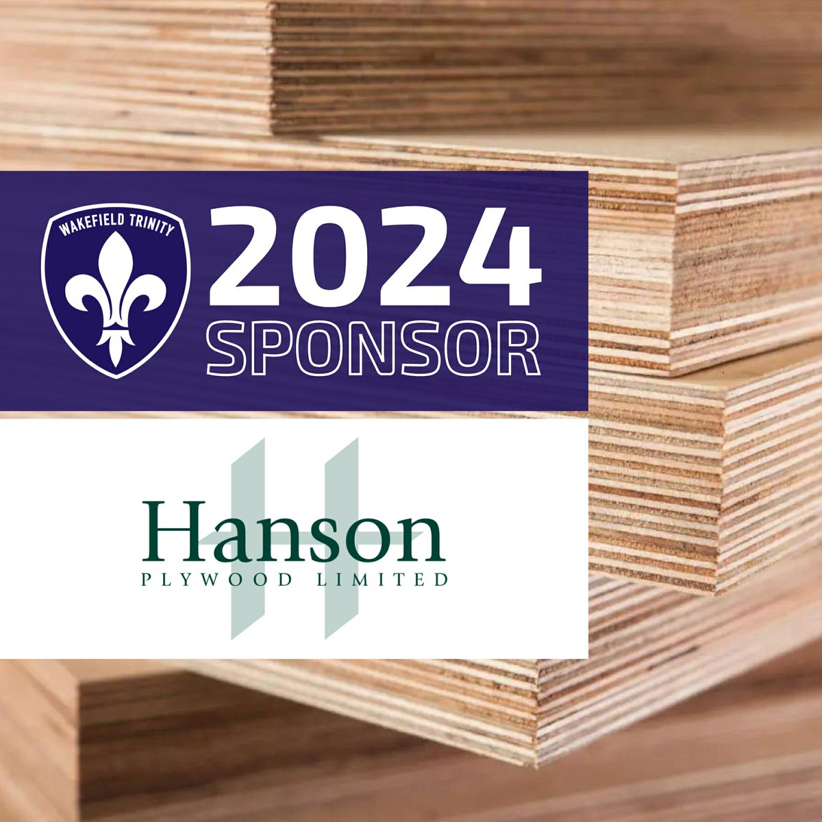 🌲 Thrilled to welcome @hansonplywood as sponsors for 2024! Specialists in wood-based panel products, their support is as strong as their plywood. Find out more at wakefieldtrinity.com/hanson-plywood… #TrinitySponsors #HansonPlywood 🔴⚪🔵