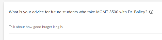 I wonder how many students in my class downloaded the <a href="/BurgerKing/">Burger King</a> app because of how often I talked about the "Free Any Size Fries with Any Purchase" coupon...😏