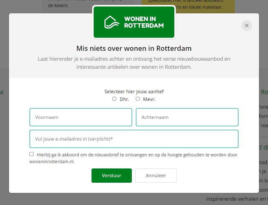 Mis niets over nieuwbouwnieuws en Wonen in Rotterdam. Volg ons via Facebook en Instagram. Liever de nieuwsbrief ontvangen? Meldt je dan aan via de link op de website woneninrotterdam.nl