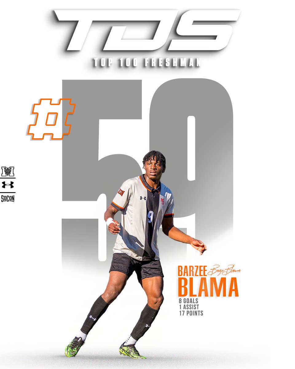 Coming in at No. 59 on Top Drawer Soccer Top 100 Freshmen this season Barzee Blama🐻⚽️ 🗞️: bit.ly/3GOhgTK #RoarTogether