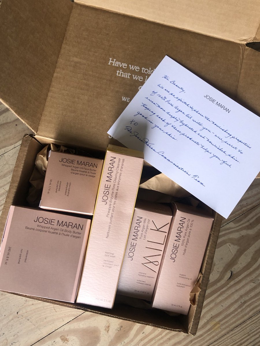 You know you’re gonna have a good day when receive a good PR package! I got spoiled by Josie Maran! Thanks for sending these skincare products ❤️ #beauty #PRbeauty #skincare #PRcollab #JosieMaran #PRpackage