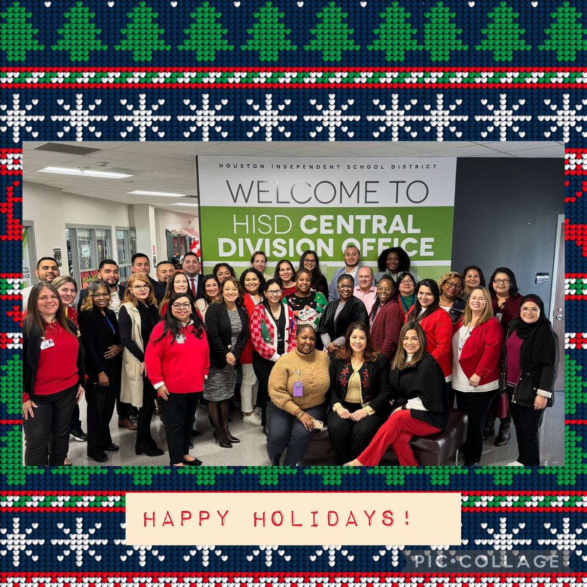 Happy Holidays from the @HISDCentral Austin & Furr HS Feeder Pattern leaders! 💚💫🎅🏼🎄@TeamHISD @HoustonISD