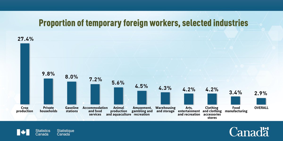 8% of gas station jobs are held by Temporary Foreign Workers. Our citizens can pump gas and man a till, but gas station chains keep wages low by hiring non-citizens with lower standards. How does the mass immigration lobby justify this blatant undercutting of Canadian labour?