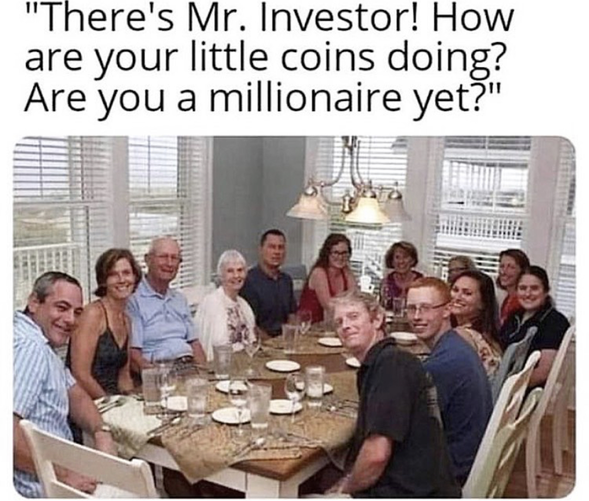 When #crypto investors meet their family during the holidays…  😆#ThemCryptoFeels