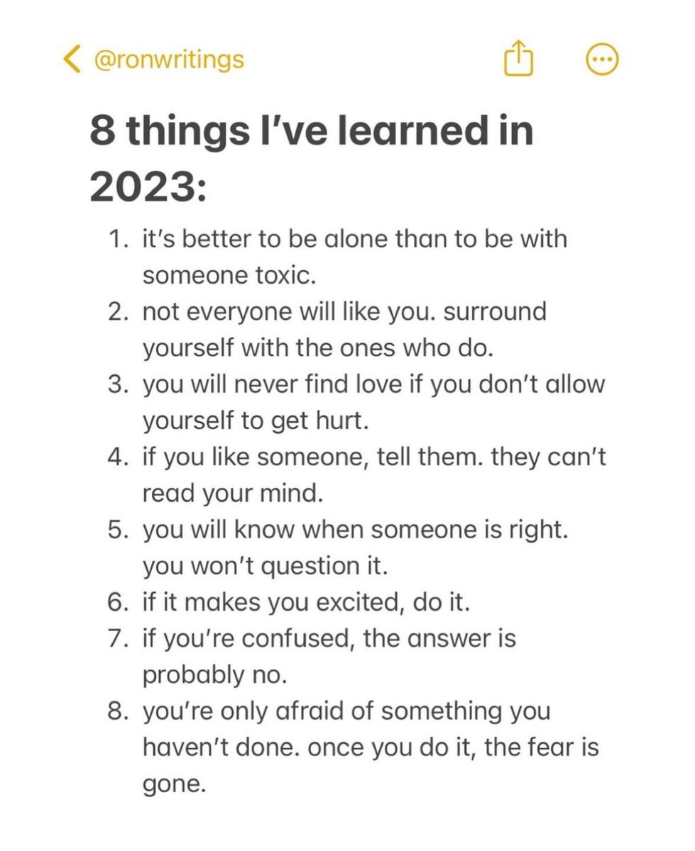 8 things I’ve learned in 2023: