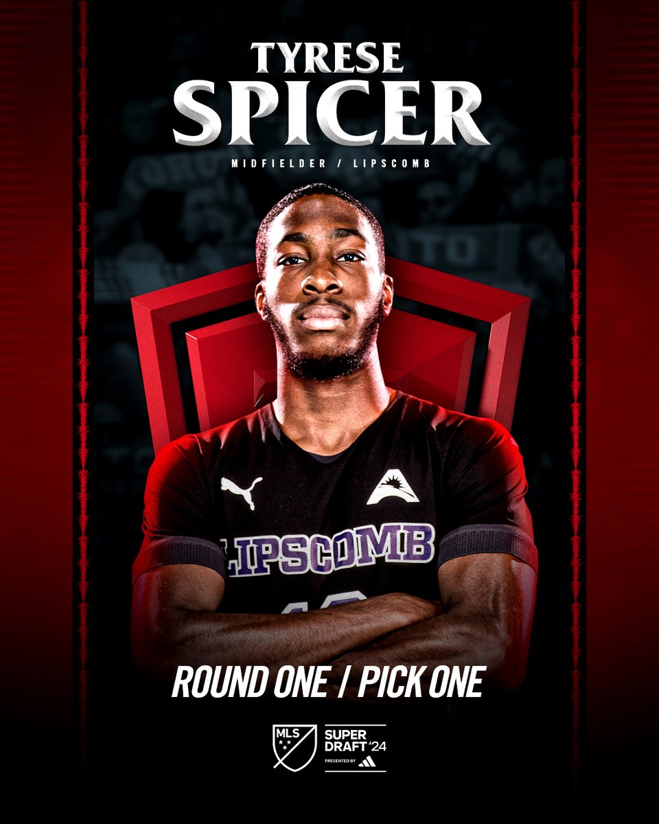 Toronto FC (@torontofc) on Twitter photo With the 1st overall pick of the 2023 MLS #SuperDraft, the Reds select Midfielder Tyrese Spicer from Lipscomb University.
<a href="/MLS/">Major League Soccer</a> | #TFCLive With the 1st overall pick of the 2023 MLS #SuperDraft, the Reds select Midfielder Tyrese Spicer from Lipscomb University.
<a href="/MLS/">Major League Soccer</a> | #TFCLive