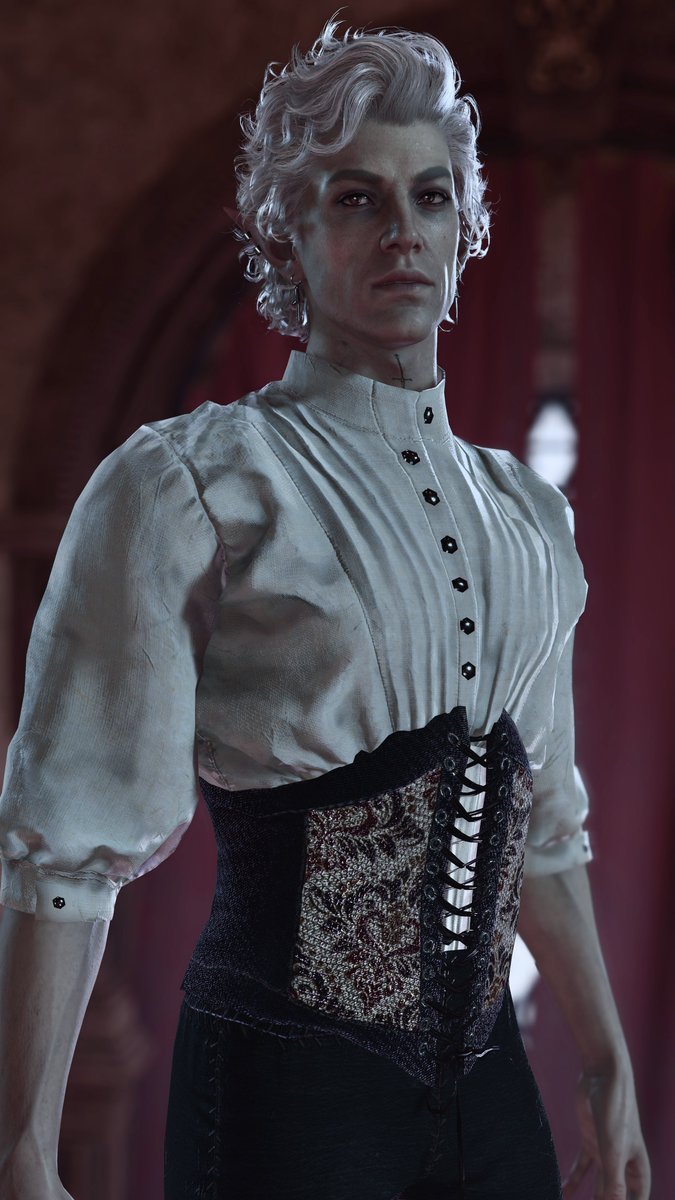 faerunfunkster's tweet image. corset astarion is angelic