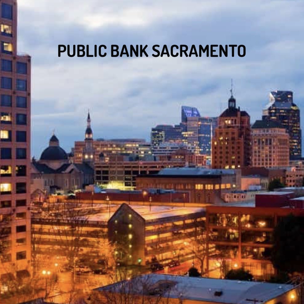capublicbanking's tweet photo. Great news from California's state capital! The City of Sacramento has formally released an RFQ to conduct a viability study for a public bank. The bid details are in the link below. California's public banking movement is on a roll! 
https://t.co/wb6srYIniQ https://t.co/ha0QIhfkGQ