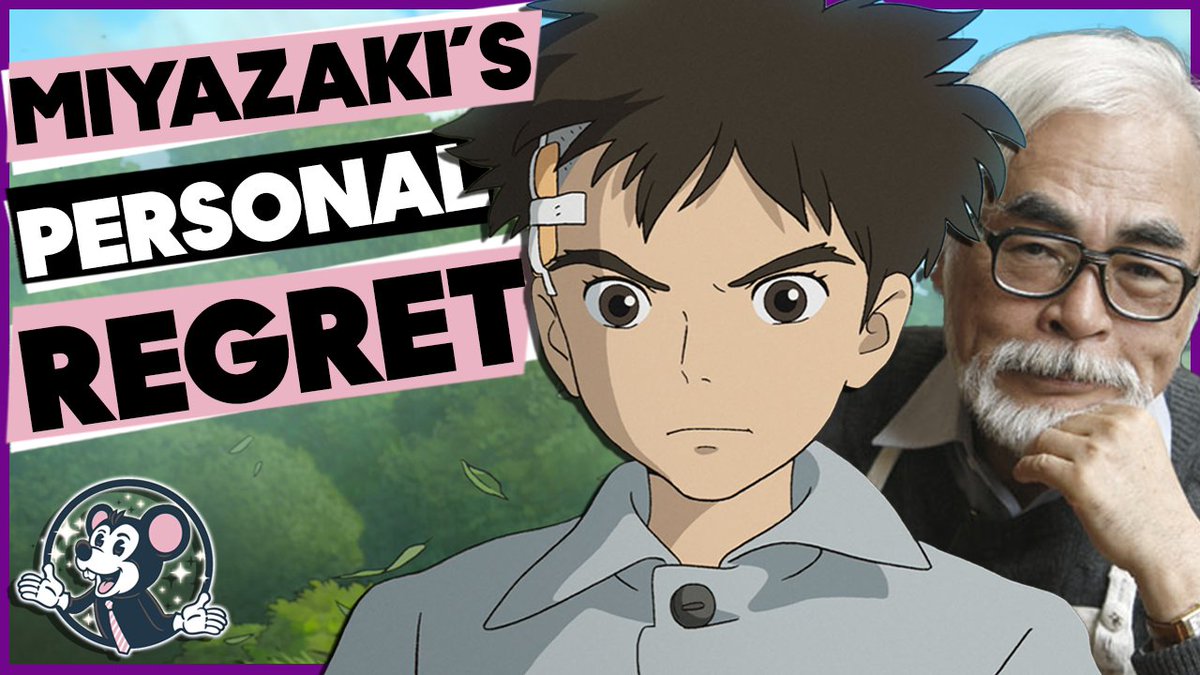 ModernMouseInc's tweet photo. NEW VIDEO🚨

The latest video explores what The Boy and the Heron means to both it's creator, Hayao Miyazaki, and to us the viewers.

https://t.co/jkUslcbAKt https://t.co/r188KWY2aD