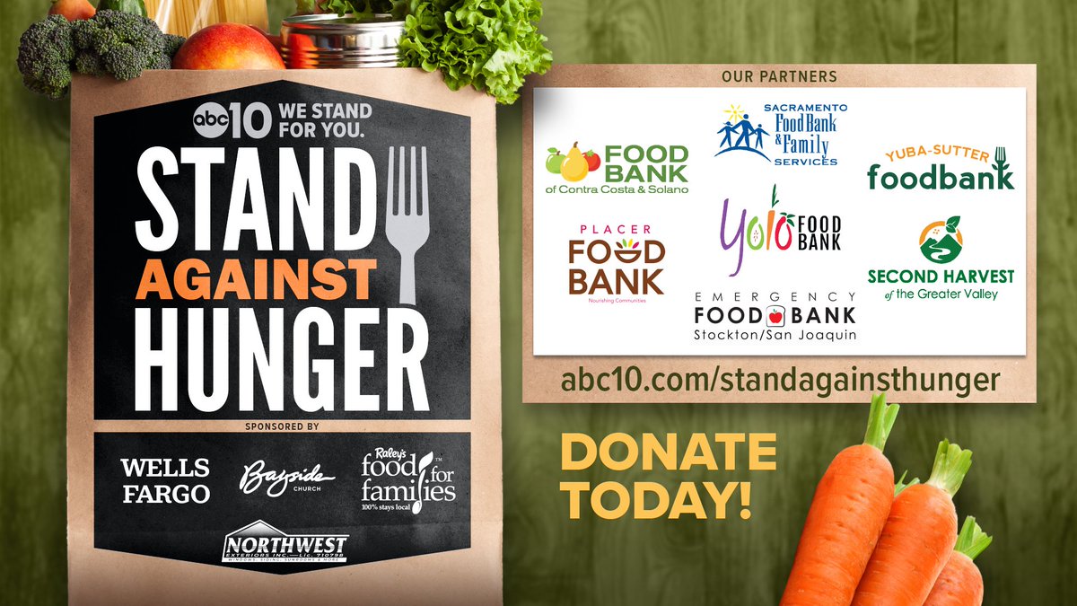 foodbankccs's tweet image. Take a #StandAgainstHunger! We’re partnering with @ABC10 to provide meals for our community members in need. Learn how even a small donation can make a difference: abc10.com/standagainsthu… 

#endhunger #hunger #holidayhunger