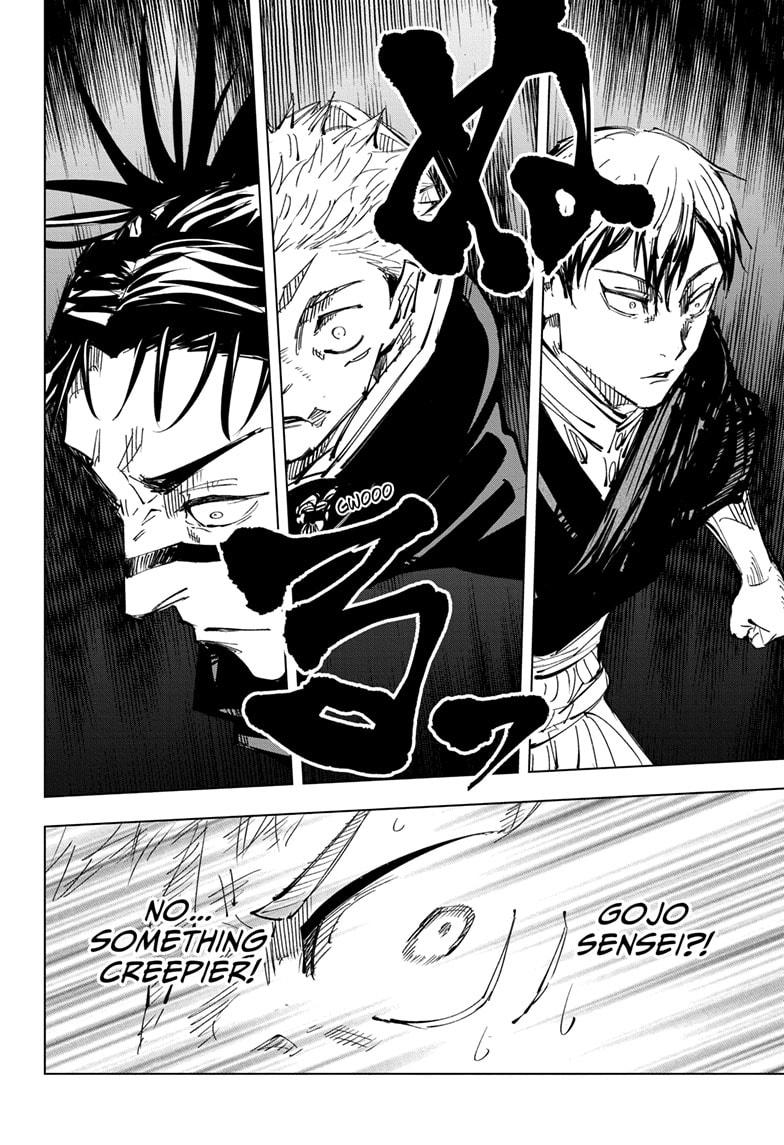 Takemylovebeam's tweet photo. Yuta's mere presence made 3 Sorcerers shiver, Yuji even calling him creepier than Gojo. Yuta was folding Yuji, the mental gymnastics comin' from a higuruma fan is crazy! https://t.co/91B4fjfgkt