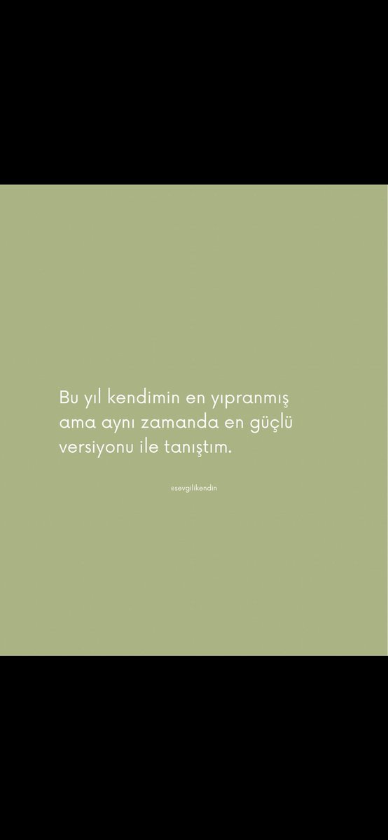 Sevgili kendim ...