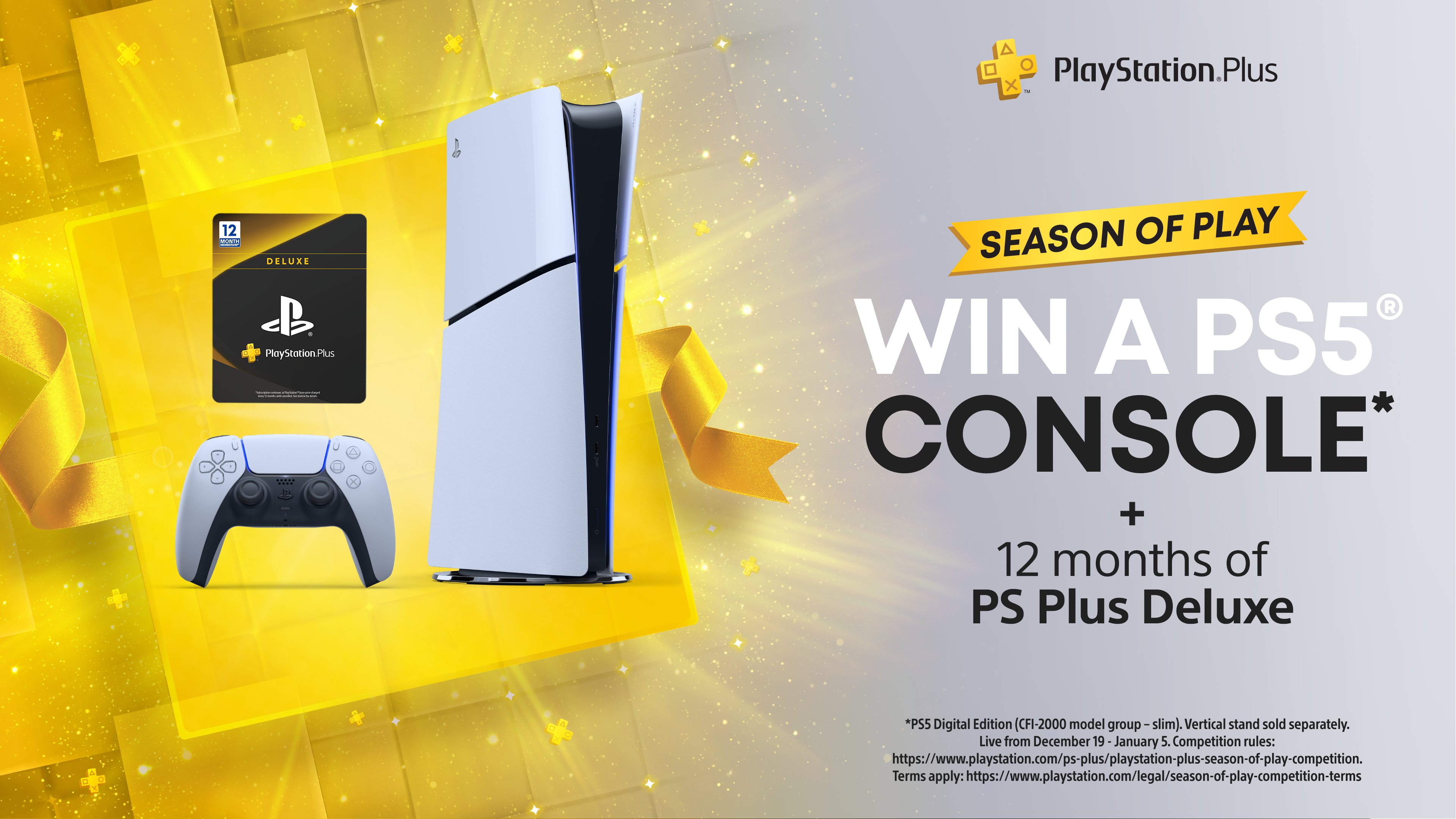 PlayStation AU on X: Join the Season of Play celebration for your chance  to win a PS5 console and 12 months of PlayStation Plus Deluxe. ENTER HERE:    / X