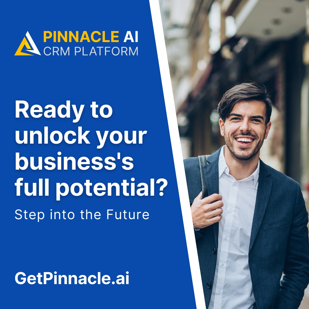 🔐 Unlock your business's full potential with Pinnacle Ai. Step into a future where CRM is not just a tool, but a pathway to unprecedented growth. 

🌟 Discover how at GetPinnacle.ai! 

#UnlockPotential #FutureOfCRM #getpinnacleai #crm #customerrelations #AI #Business...