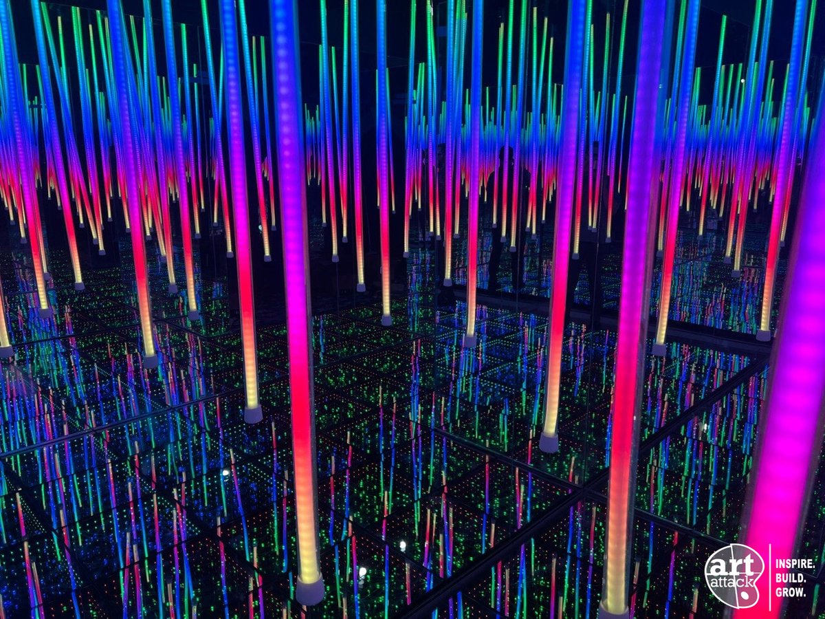 Lose yourself in Art Attack’s infinity rooms, a unique feature in our mirror mazes! Contact Art Attack to learn more about all the ways we can transform your business! #InspireBuildGrow #Infinityroom #Mirrormaze #Entertainment
