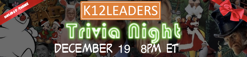 Don’t miss the K12 leaders trivia night with host <a href="/mrhooker/">Carl Hooker</a> on Dec 19 at 8pm ET! Register now and join us for some festive fun and prizes. Can you guess Elvis’ most popular Christmas song? 🎵🎄

k12leaders.com/k12leaders-tri…