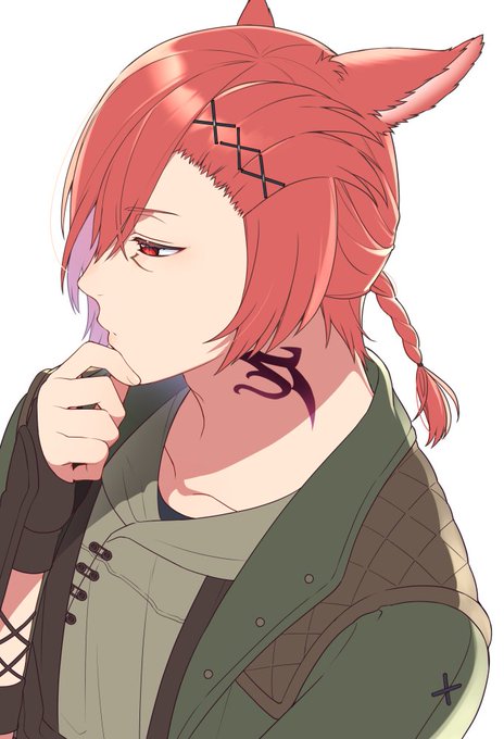 「miqo'te red hair」 illustration images(Latest)