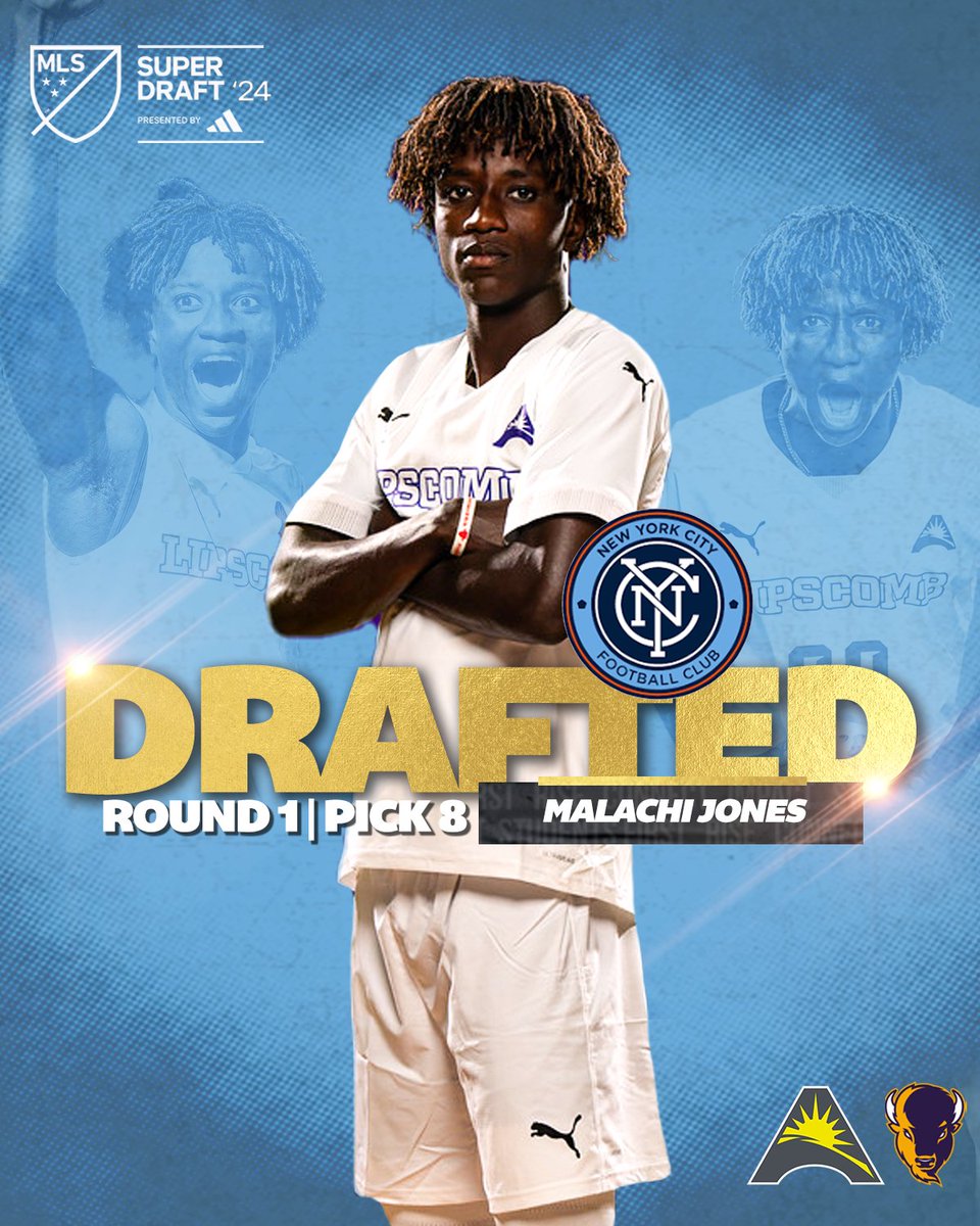 Atlantic Sun Conference (@asunsports) on Twitter photo #ASUNMSOC ➡️ <a href="/MLS/">Major League Soccer</a>!👏⚽️
Congratulations to <a href="/LipscombMSOC/">Lipscomb Men's Soccer</a>'s Malachi Jones on being drafted by the @NYCFC in Round 1️⃣ of the <a href="/MLS/">Major League Soccer</a> #SuperDraft! 💯
#ASUNBuilt | #HornsUp 🤘 #ASUNMSOC ➡️ <a href="/MLS/">Major League Soccer</a>!👏⚽️
Congratulations to <a href="/LipscombMSOC/">Lipscomb Men's Soccer</a>'s Malachi Jones on being drafted by the @NYCFC in Round 1️⃣ of the <a href="/MLS/">Major League Soccer</a> #SuperDraft! 💯
#ASUNBuilt | #HornsUp 🤘