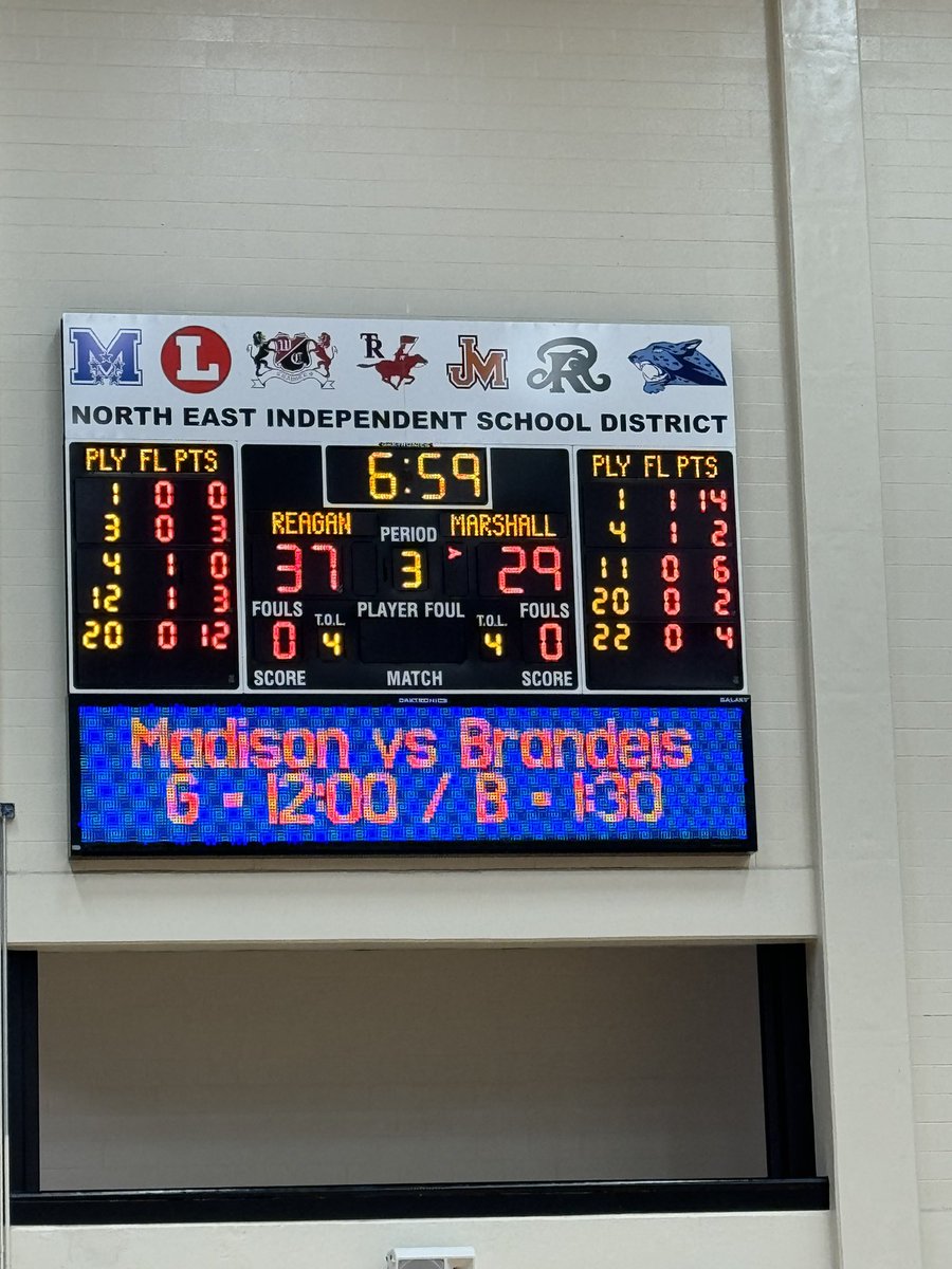 Super Sports Media (@ssports_media) on Twitter photo <a href="/Marshall_Hoops/">Marshall Basketball</a> 29 vs <a href="/reaganhoops/">Reagan Rattler Hoops</a> 37
- Halftime -
Leading scores from each team
<a href="/KJmanuel_3/">Kenneth Manuel</a> 14 pts
<a href="/HooperAric1/">Aric Goodman</a> 14 pts
The Rams are playing tough. The Rattlers are getting everything they wanted the first half.
<a href="/GASOTim/">Tim Littlefield</a> <a href="/AlamoCityHoops1/">Alamo City Hoops</a> <a href="/thaunderdawgsbb/">Tha' Underdawgsbb Blog</a> <a href="/TXHSBB/">Texas High School Basketball</a> <a href="/sanantoniohss/">San Antonio High School Sports</a> <a href="/Marshall_Hoops/">Marshall Basketball</a> 29 vs <a href="/reaganhoops/">Reagan Rattler Hoops</a> 37
- Halftime -
Leading scores from each team
<a href="/KJmanuel_3/">Kenneth Manuel</a> 14 pts
<a href="/HooperAric1/">Aric Goodman</a> 14 pts
The Rams are playing tough. The Rattlers are getting everything they wanted the first half.
<a href="/GASOTim/">Tim Littlefield</a> <a href="/AlamoCityHoops1/">Alamo City Hoops</a> <a href="/thaunderdawgsbb/">Tha' Underdawgsbb Blog</a> <a href="/TXHSBB/">Texas High School Basketball</a> <a href="/sanantoniohss/">San Antonio High School Sports</a>