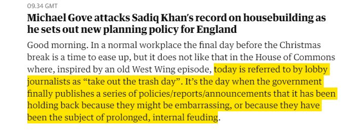 Turns out it was actually 'bring the trash back into the house that will never be built day'. Got the embarrassing & feuding part right tho #NPPF #HousingCrisis #planning