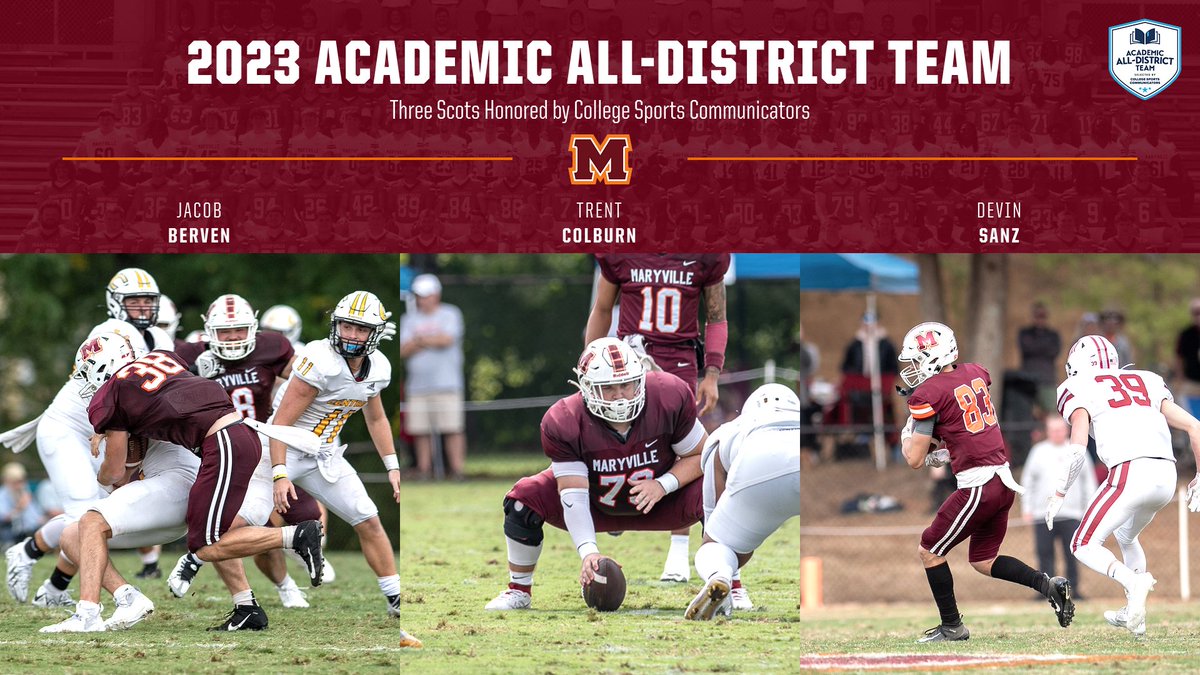 Maryville Places 3⃣ on Football Academic All-District tinyurl.com/5t52w66v #goscots @usa_south @AcadAllAmerica
