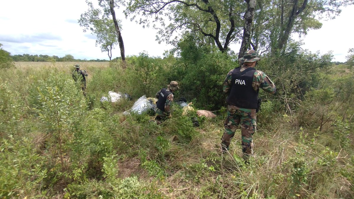 Secuestramos más de 113 kilos de marihuana en #PuertoSantaAna #Misiones 
Nuestro personal halló la droga oculta entre la maleza, a la altura del kilómetro 1612 del río Paraná, en la zona denominada “La Piedrita”.