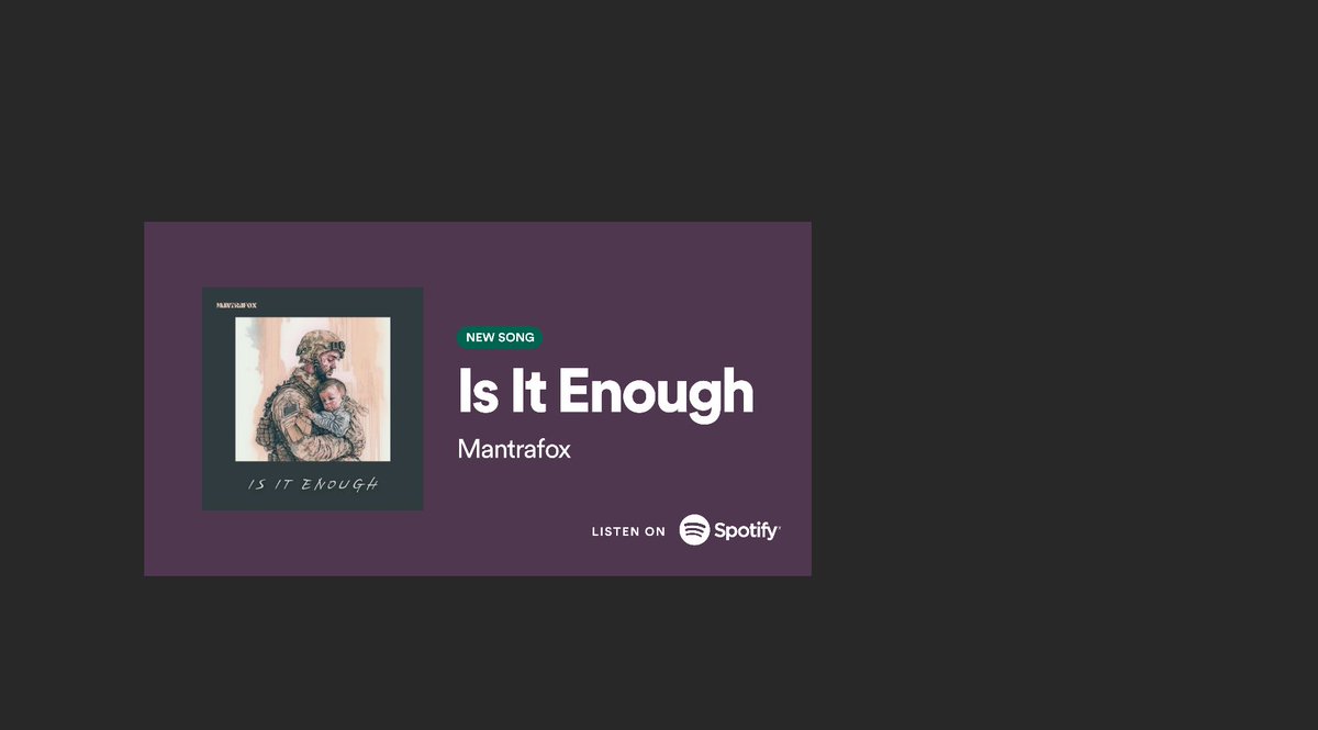 Listen To 'Is It Enough' the war protest song now on Spotify, and more. lnkfi.re/ojVghpVo